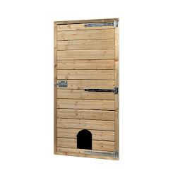 Glorenza - Hout - Lospaneel Dicht Deur met kipgat 85x179cm